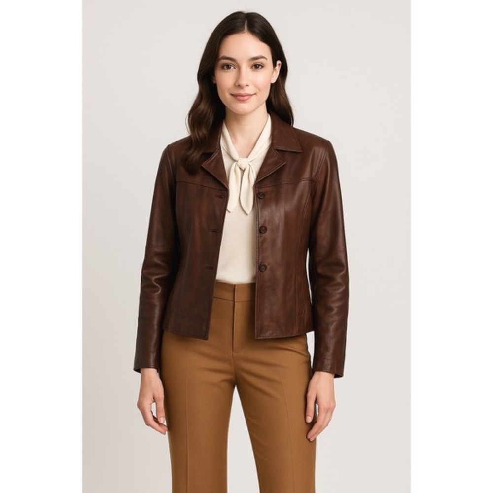 Wilsons Leather Maxima Brown Genuine Leather Thinsulate Jacket XL Blazer 93-02